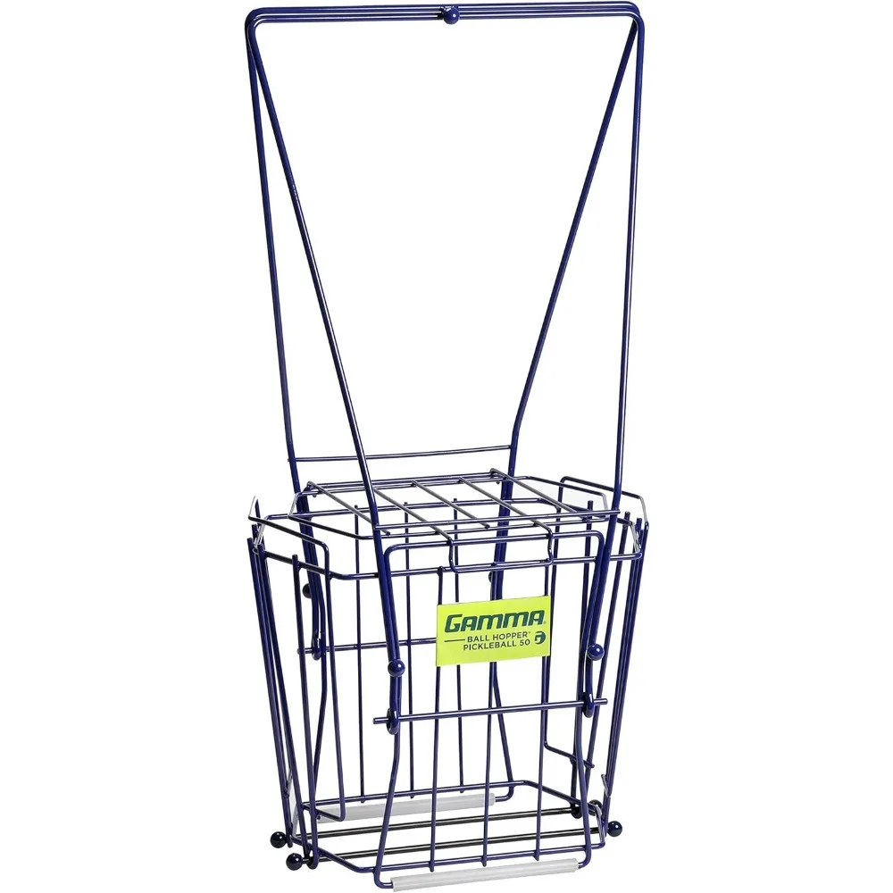 Sports Ball Hopper Pickleball 50 - Pickleball Picker Upper with Unique Basket Shape, Reinforced Side Welds