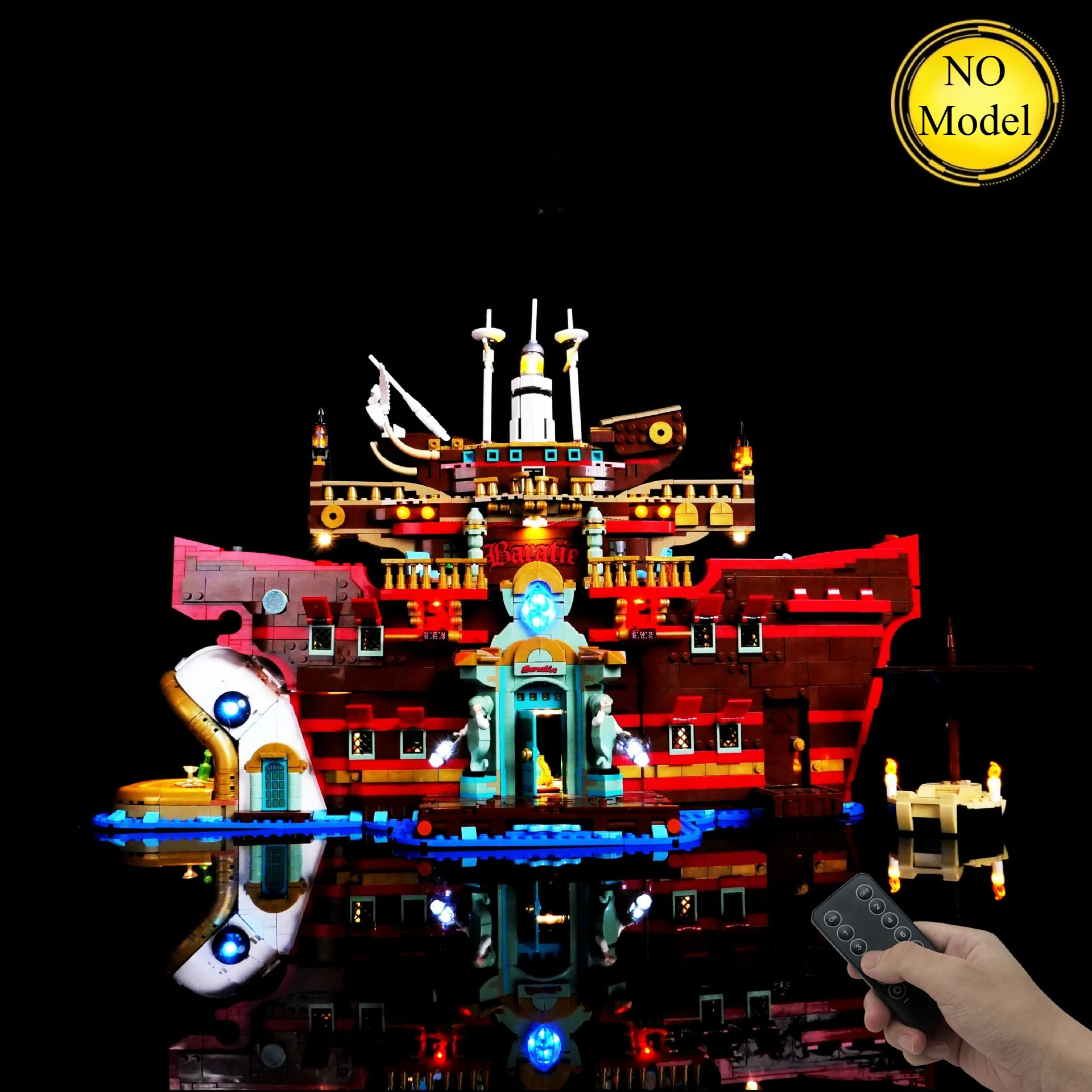 

Набор светодиодного освещения, подходящий для конструктора LEGO The Baratie Floating Restaurant 75640 (модельные блоки в комплект не входят)