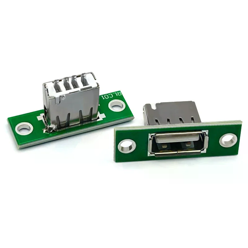 5Pcs USB With Fixed Board Connector DIY Panel Mounting Repair Charging Interface