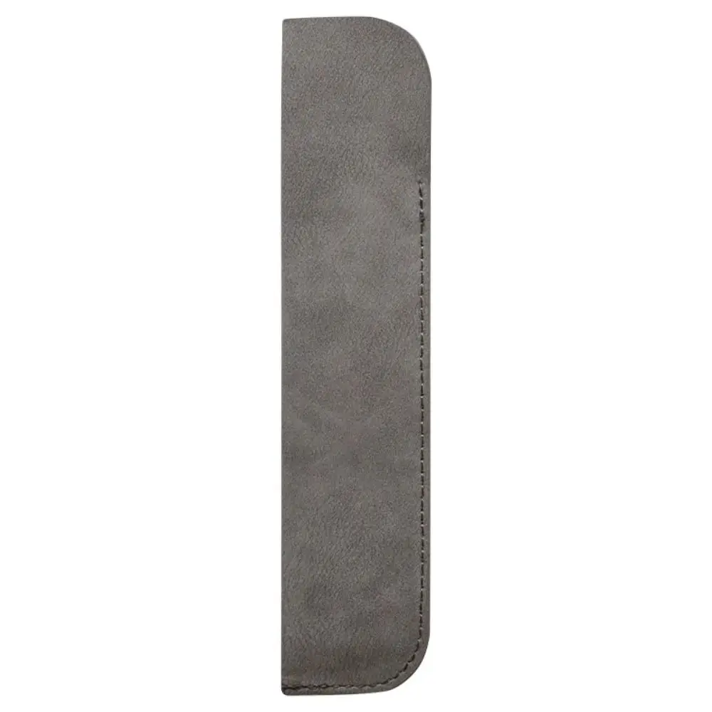Pen Case Pocket PU Leather Leather Pen Bag Half Open Handmade Pen Protective Bag Vintage Soft Pen Sleeve Pouch Student image 3