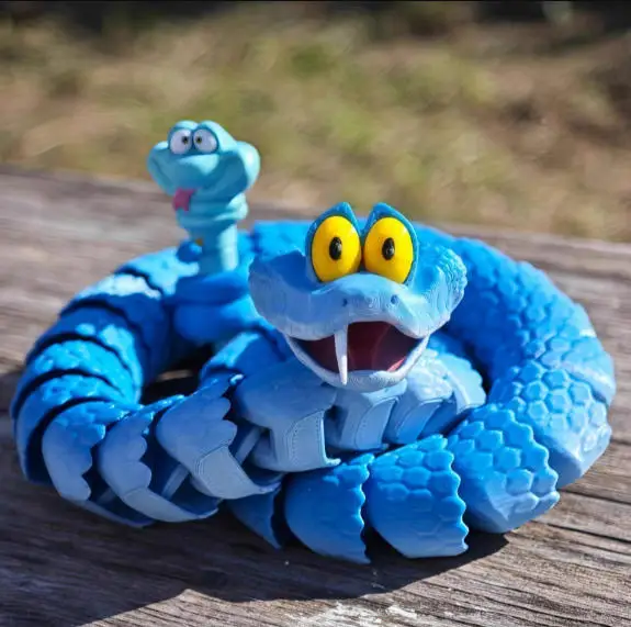 Serpiente Gary de 68cm: serpiente de juguete de simulación articulada Zootopia 2 de Disney, modelo de serpiente impresa en 3d, juguetes para aliviar el estrés, regalo para niños