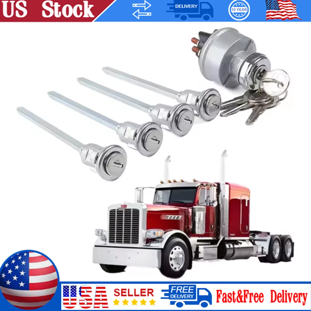 

Quality Truck Ignition Switch Lock Cylinder Assembly Door Locks Ignition Switch & Keys For Peterbilt 379 377 359 378 349 385 362