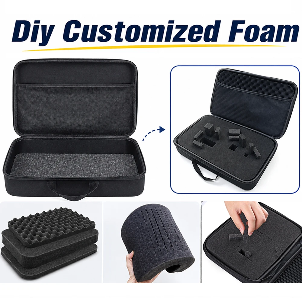 Equipment Tool Bag DIY Storage Box Protective Handware Case With Cuttable Sponge Toolbox Toolkit Bags Garage For Organizer Gift