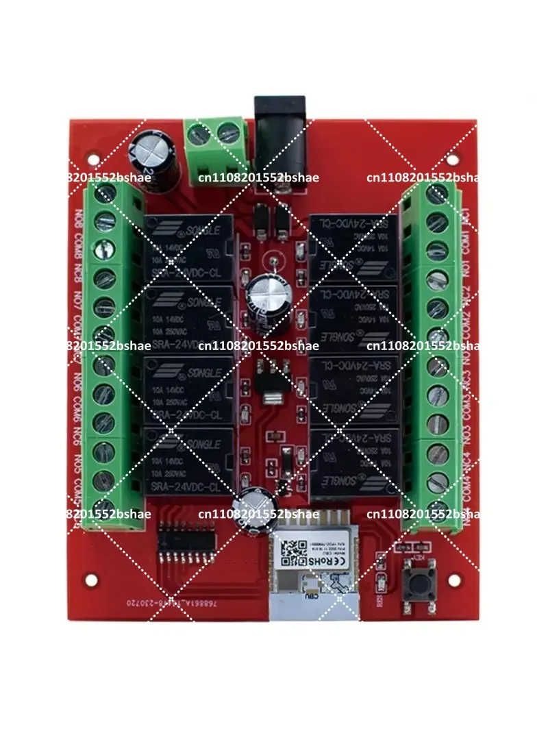 8 Channel WiFi Smart Switch, APP Control 12V 24V 8CH Light Relay Module for Smart Home Automation