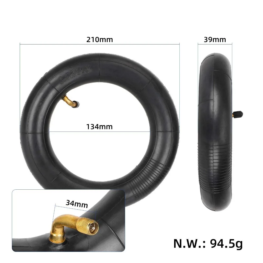 

8.5x3.0 Pneumatic Tire Inner Tube for 1S PRO E-Scooter 8.5 Inches Thickened Inflatable Tyre E-Scooter Replacement Accessories