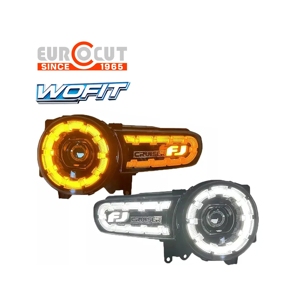 

New 2007-2014 for Toyota FJ Cruiser LED Headlight with Sequential Turn Signal 1 Pair 6000k Color Temperature