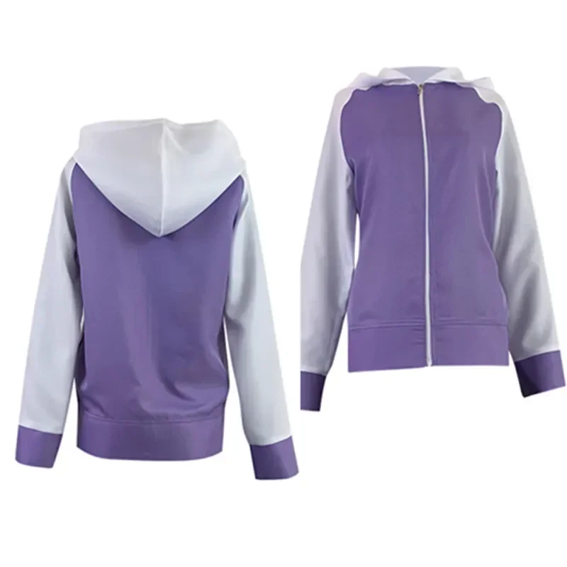 

Anime Hyuga Hinata Cosplay Hoodie Costume Zip Up Jacket Coat Outfits Halloween Carnival Suit