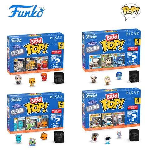 Funko Disney Pixar Mini Figure Blind box Bitty Pop Pixar 4Pack Series Monsters Inc walle Finding Nemo Limited Edition Toy Gift