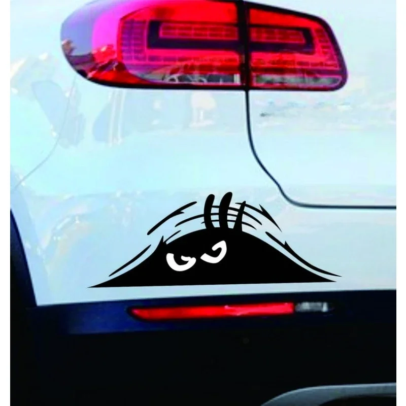 3D Dune Sand Monster Peeking Peering pegatina de coche creativo divertido vinilo pegatina embellecedora impermeable accesorios de decoración de coche