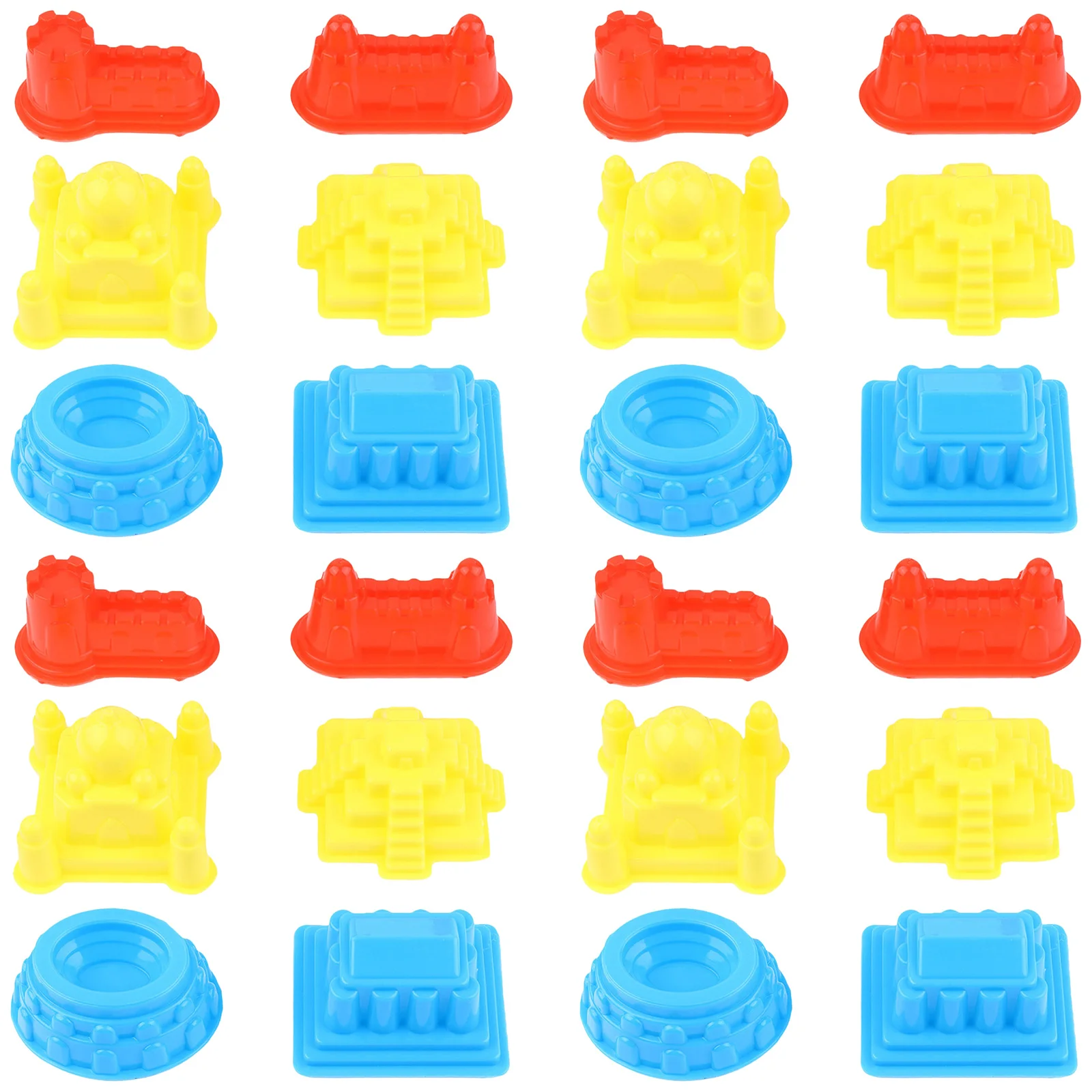 Set di stampi da costruzione per castelli da spiaggia da 30 pezzi Kit da gioco con sabbia in plastica resistente per bambini Divertimento per lo sviluppo delle abilità creative per interni ed esterni