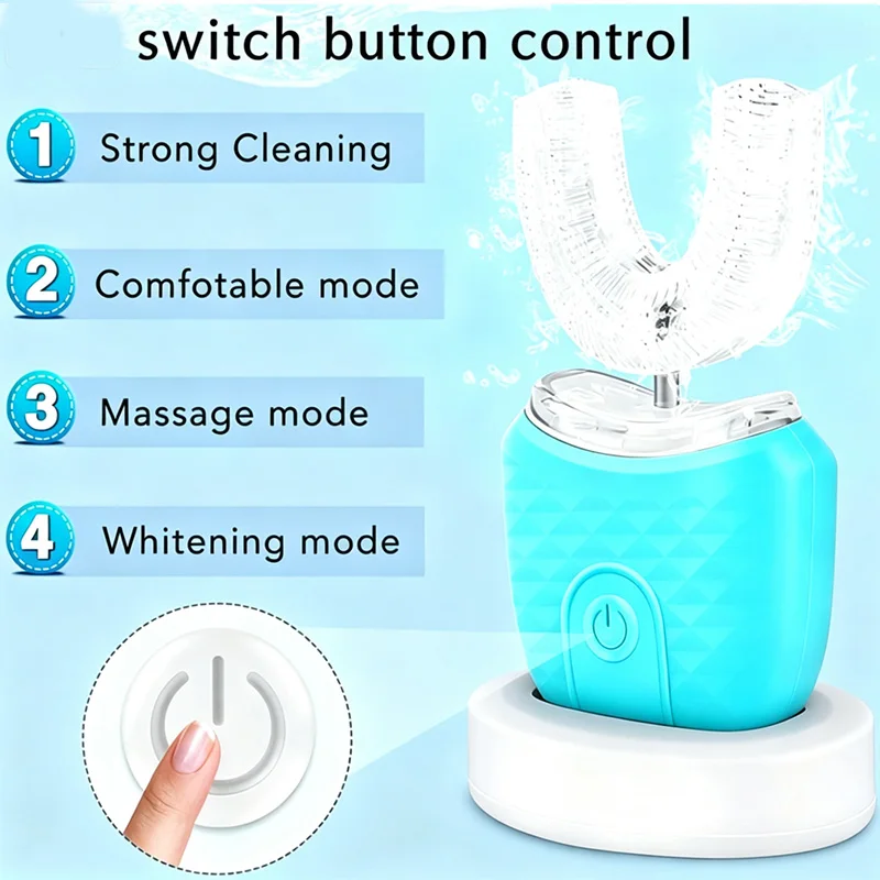 Wave-Type Charging Electric Mini Toothbrush With IPX7 Waterproof Rating, Travel-Friendly Design, And Silicone Casing