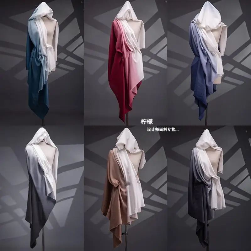 Gradient Cotton And Linen Fabric Soft Breathable Drape Feeling. Ancient Style Hanfu Jacket Graduated Skirt