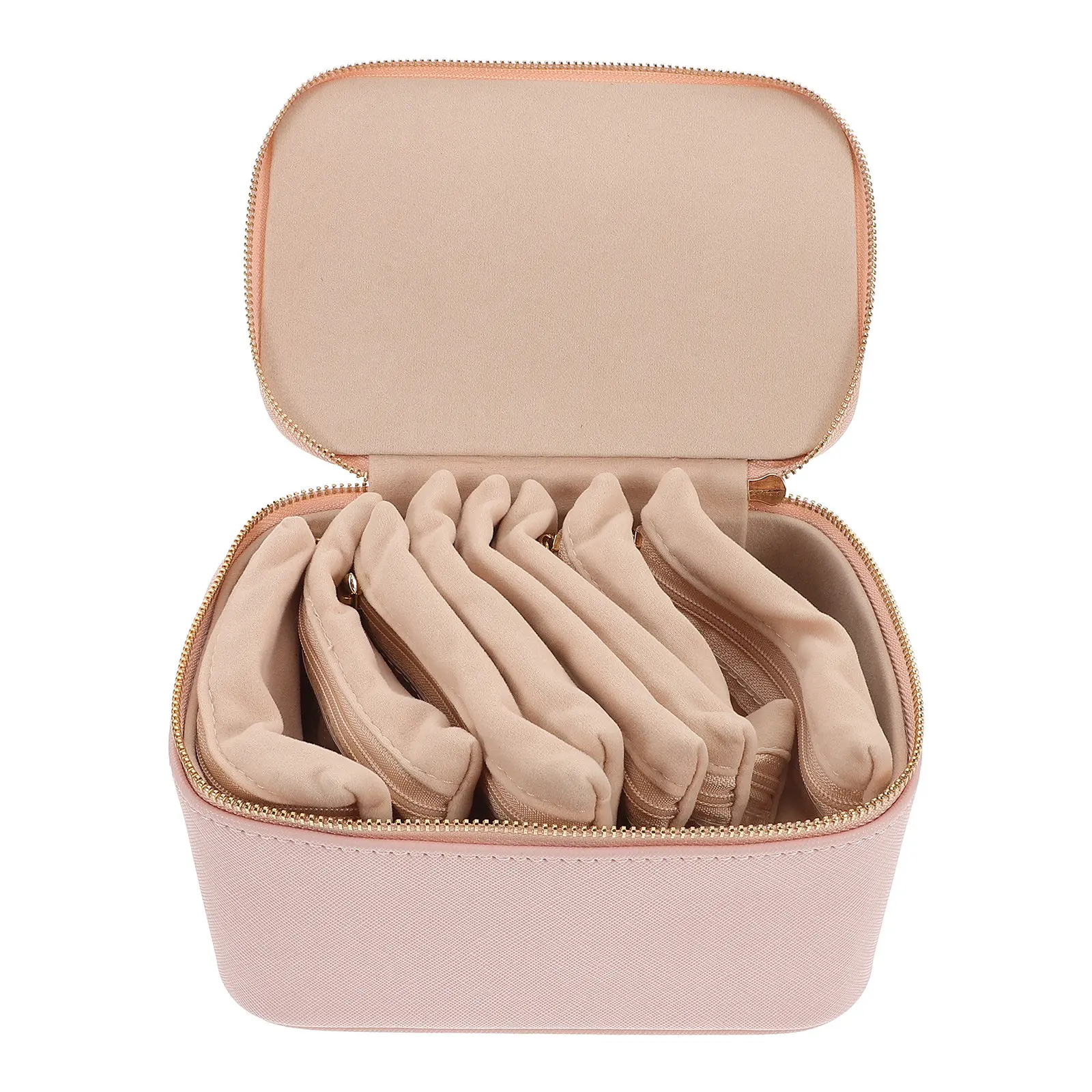 1 Set Jewelry Box Pu Portable Storage For Necklaces Rings Earrings Travel Jewelry Case Small Organizer Charm Display