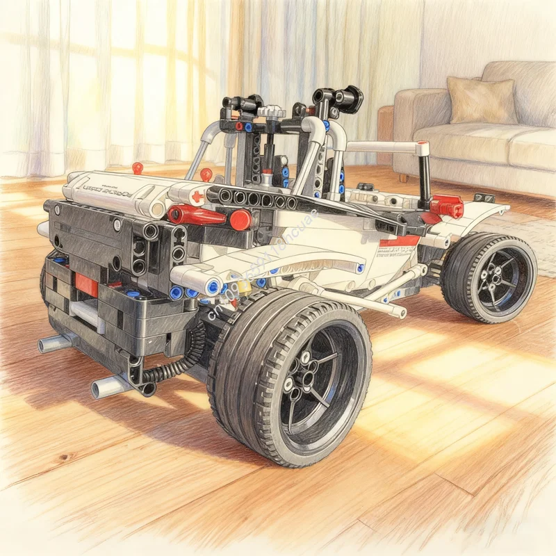 

897 шт. MOC Багги Техническая модель Строительные блоки Строительство DIY Творческая идея Развивающие игрушки Кирпич Рождественские подарки Дети