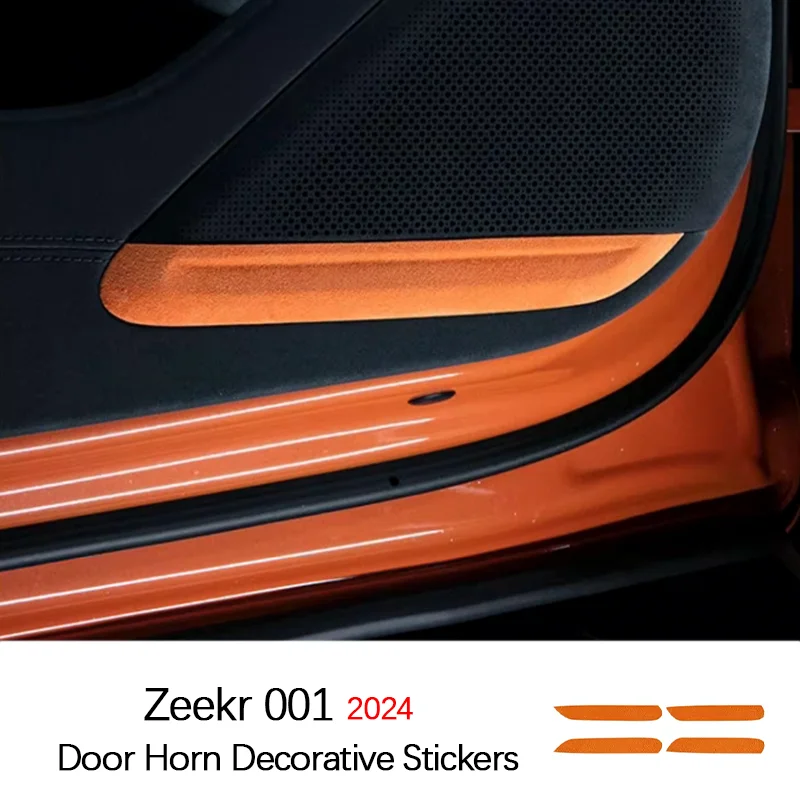 Zeekr 001 2024 Door Horn Decorative Sticker Alcantara Suede Car Interior Modification Protective Sticker Accessories