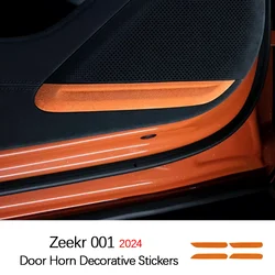 Zeekr 001 2024 Door Horn Decorative Sticker Alcantara Suede Car Interior Modification Protective Sticker Accessories