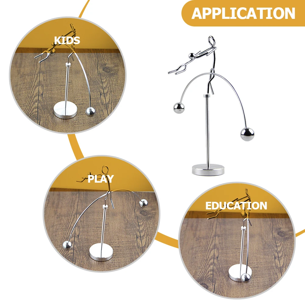 

Physics Balancing Couple Statue Durable Metal Desktop Balance Ornament Educational Creative Home Decoration Balance Toy