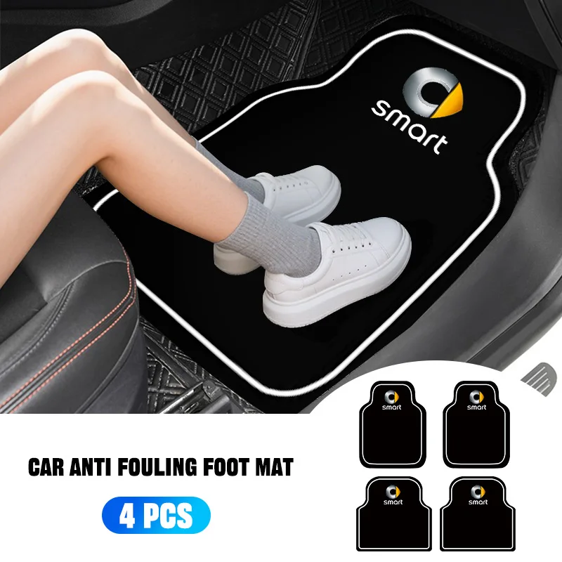 Alfombrillas de cuero para coche, impermeables, de calidad, para Smart EQ Fortwo Forfour 453 451 452 450 Roadster Coupe Crossblade Forjeremy, 2/4 Uds.