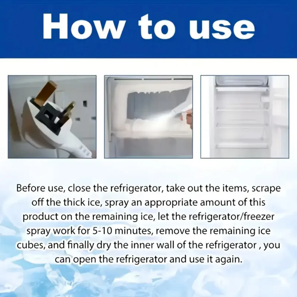 Car Windshield De-icer Spray Fast Ice Melting Defroster Auto Glass Winter Antifreeze Snow Remover Window Cleaning Accessories