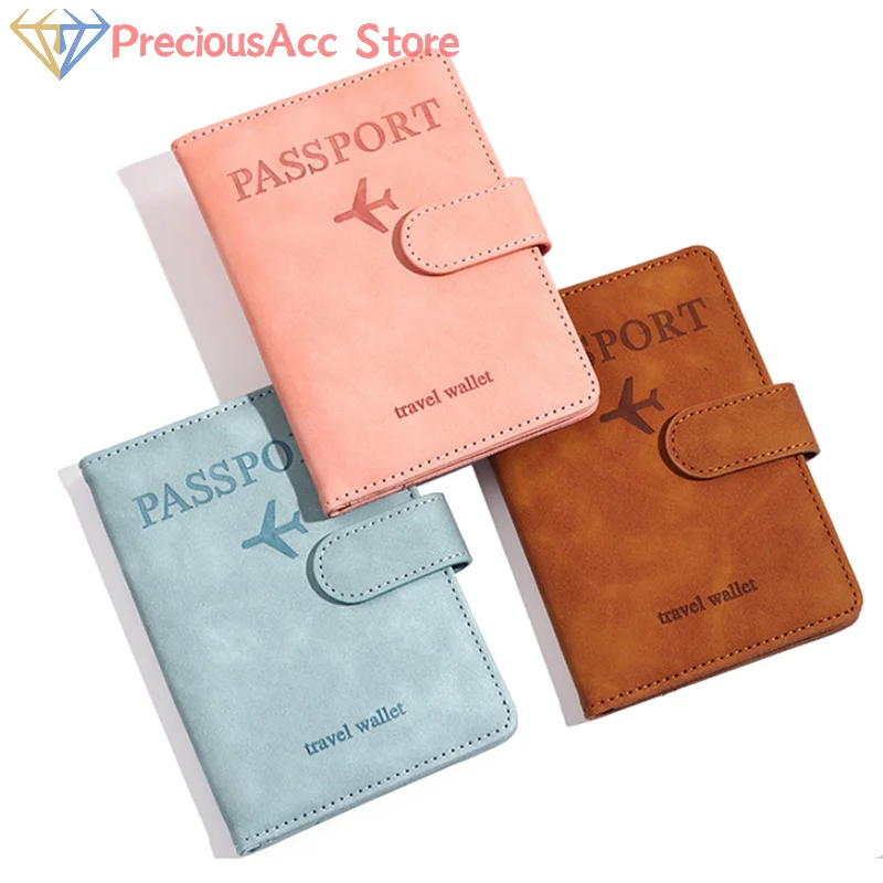 Antimagnetic&Anti-theft Passport Holder Covers Case Travel Credit Card Wallet Leather Passport Book For Women/Men Passport Cover