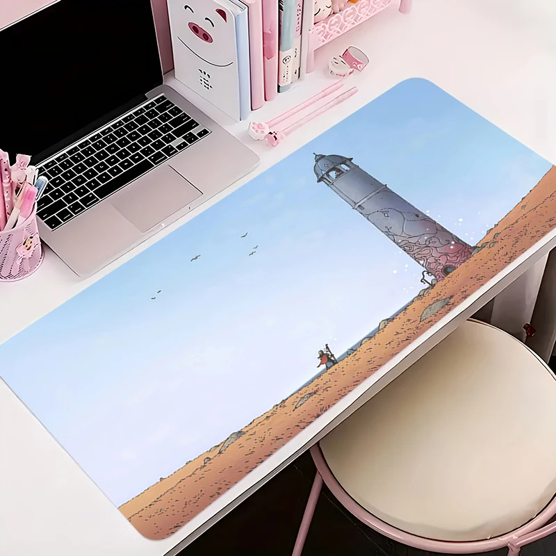 

Mousepad PC Gaming Accessories Computer Cabinet Extended Mat Non-Slip Mouse Pad HD Keyboard Pad Office Cartoon Wizard Desk Mat