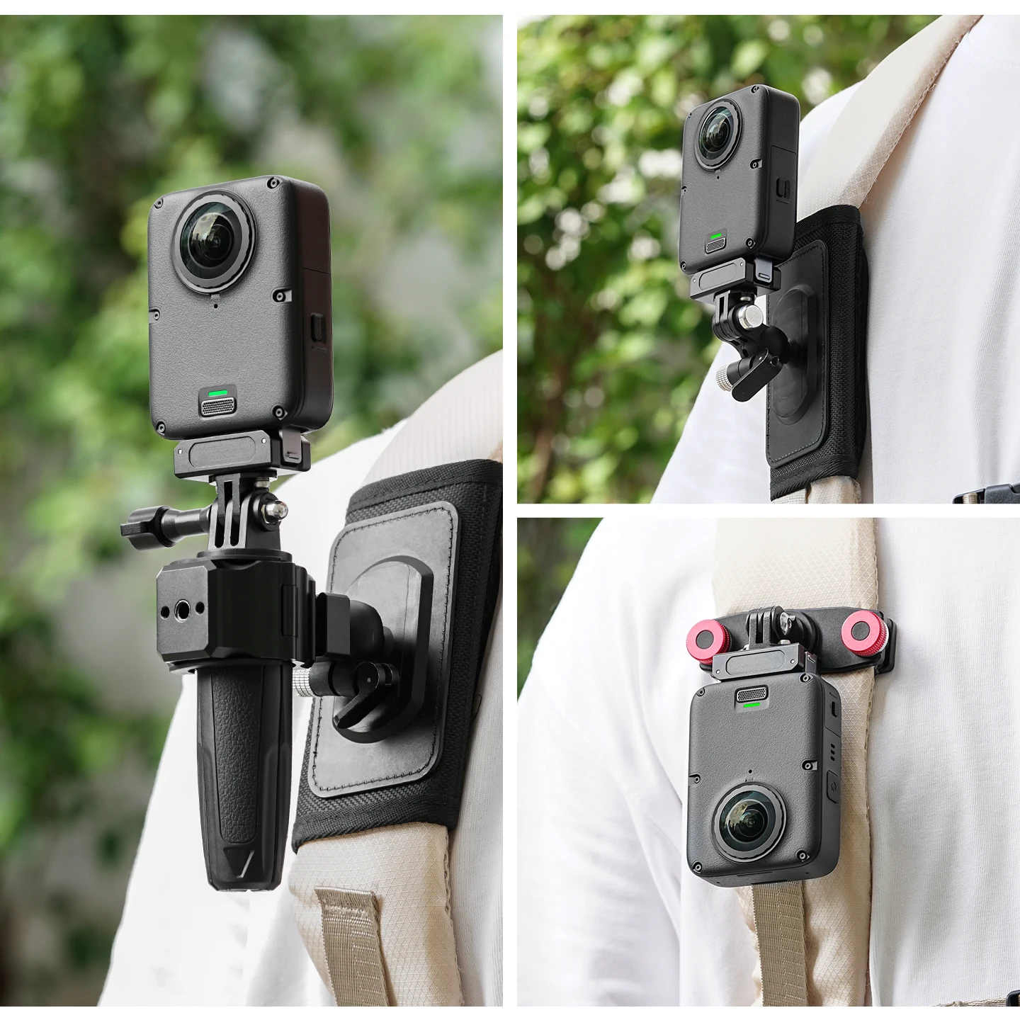 Doppelklaue Magnetischer Schnellwechsel-Adapter für DJI Osmo Nano Action 6 Kamerahalterung Aluminiumlegierung Outdoor-Reise-Vlog-Halterung – Detail 4