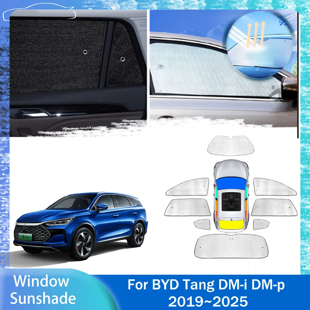 

Для BYD Tang DM-i DM-p 2019 ~ 2025 2020 2021 2022 2023 2024 автомобильный солнцезащитный козырек в świetlik, боковое окно, лобовое стекло, солнцезащитный козырек, аксессуары для зонтиков