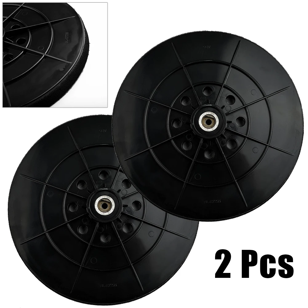 2pcs 9 Inch/230mm Polished Plate Dustless Drywall Sander Backup Pads Easy Disc Change 8hole For Drywall Sander