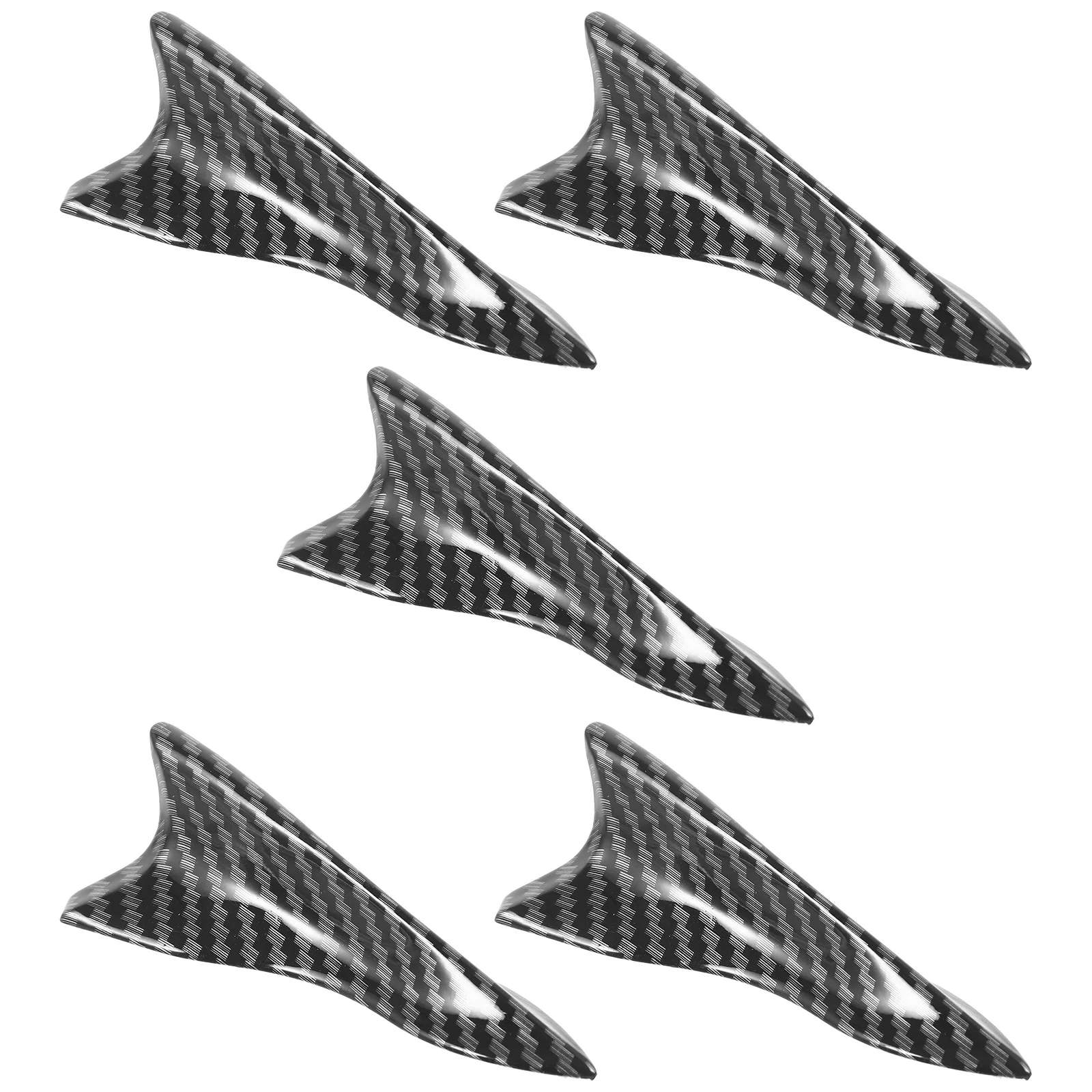 

5Pcs Carbon Fiber Bumper Car Tail Wing ABS Rear Spoiler for Auto Roof Upgrade Shark Fin Design Universal Fit Exterior Car Rear