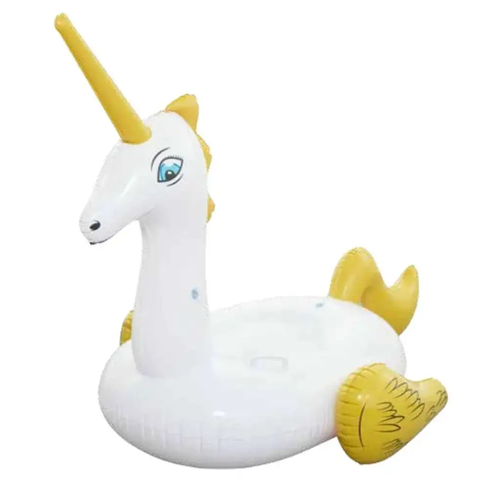 

41104 Bestway 165x145cm Fantasy Unicorn Rider For 3+ Years 65"x57" Inflatable Seat Strong Handles 2 Air Chambers Max Load 45Kg
