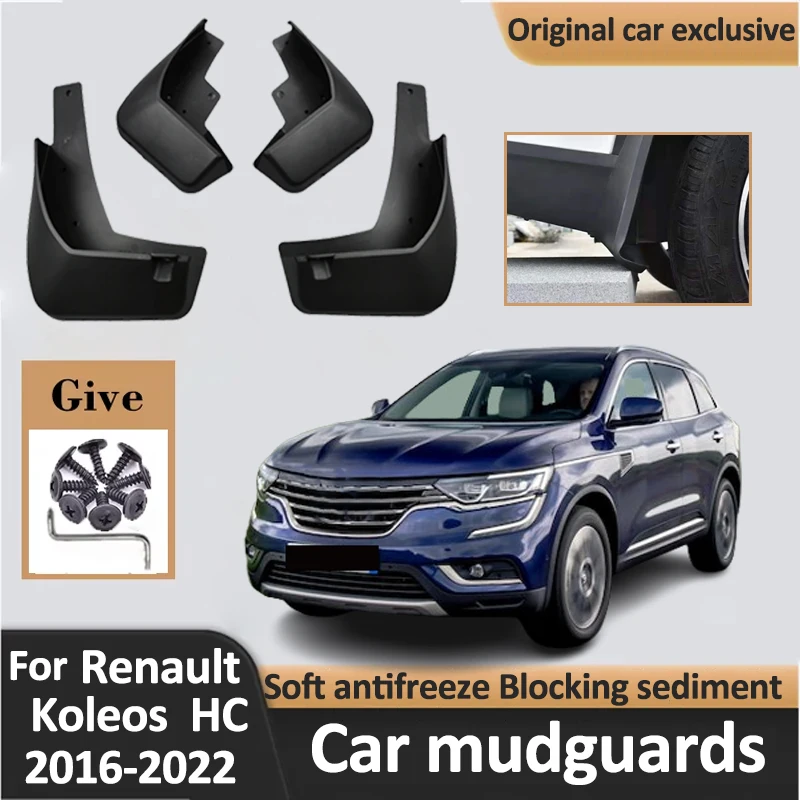 

Car Mud Flaps For Renault Koleos 2019 Accessories Samsung QM6 HC 2020 2016-2022 Mudguards Splash Guards Fender Cars Accessories