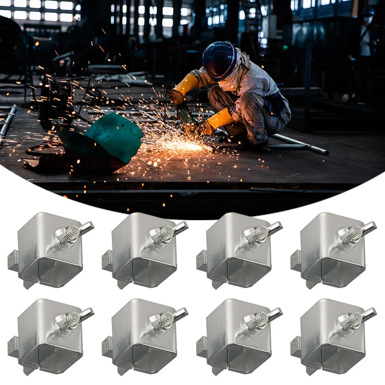 8Pcs Butt Welding Clamps Sheet Metal Locator Adjustable Positioner Clip Holder 5cm*2.5cm Welding Fixtures Hold CNC Metalworking