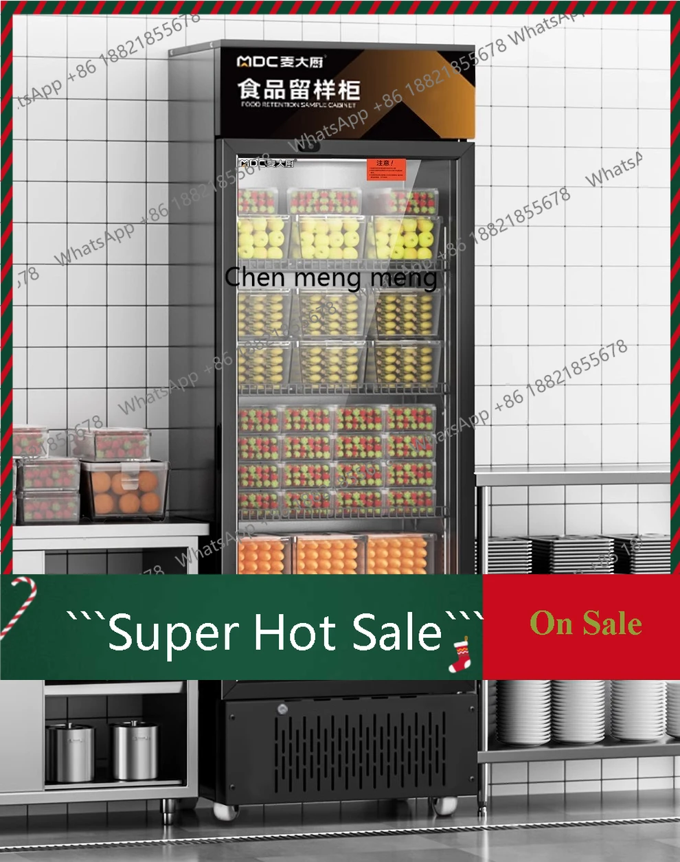 A55 Refrigerated and fresh-keeping, food sample cabinet with lock restaurant canteen refrigerator commercial sample display cabi