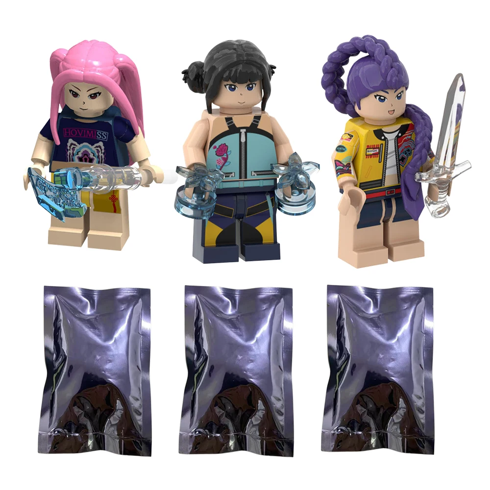 2026 Kpop شيطان الصيادين عمل صغير الشكل اللبنات لعبة الأجهزة الطرفية الديكور حقيبة أعمى أرقام لعبة هدية الكريسماس