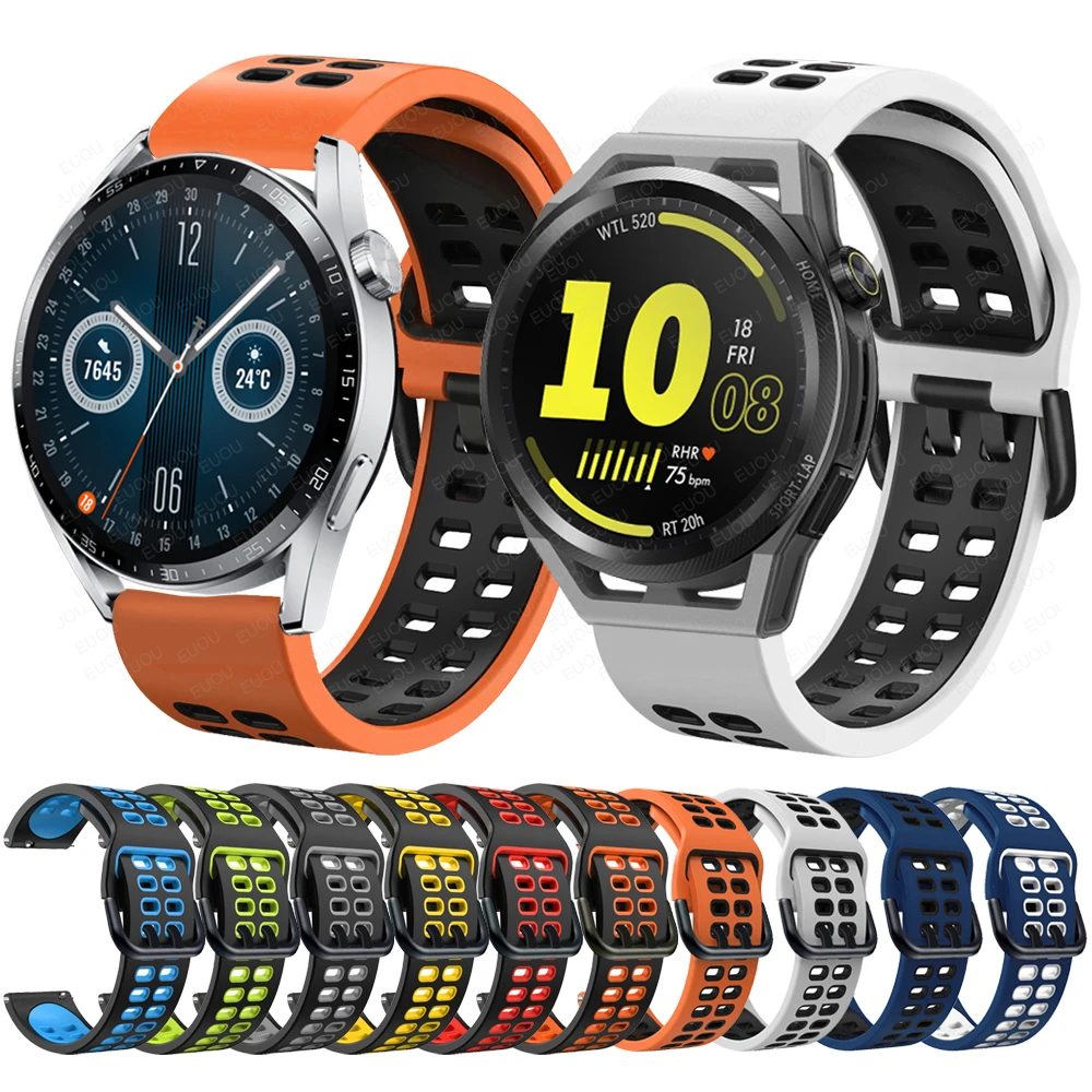 22Mm Sport Siliconen Band Voor Huawei Horloge Gt Runner/Gt 3 46Mm/Gt 2 Pro Smartwatch band Voor Huawei WATCH3 Horlogeband Armband