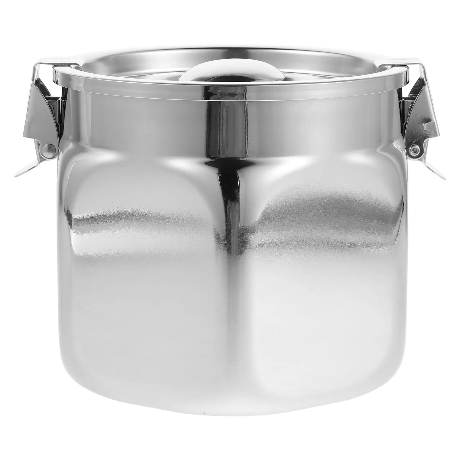 

Polished Stainless Steel Airtight Canisters 1.5L Food Storage Container Sealed Kitchen Jar for Cereal Tea Oil Rice Snacks