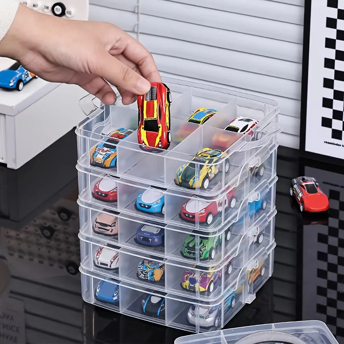 Portable Transparent Toy Storage Box, Dustproof And Moisture-proof, Jewelry, Earrings, Minimalist Storage Box