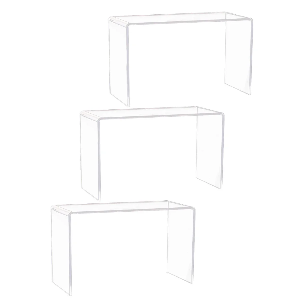 

3Pcs Shoe Display Stand Acrylic Clear Storage Rack Organizer for Cosmetics Lipstick Foundation Eye Shadow Display Shelf