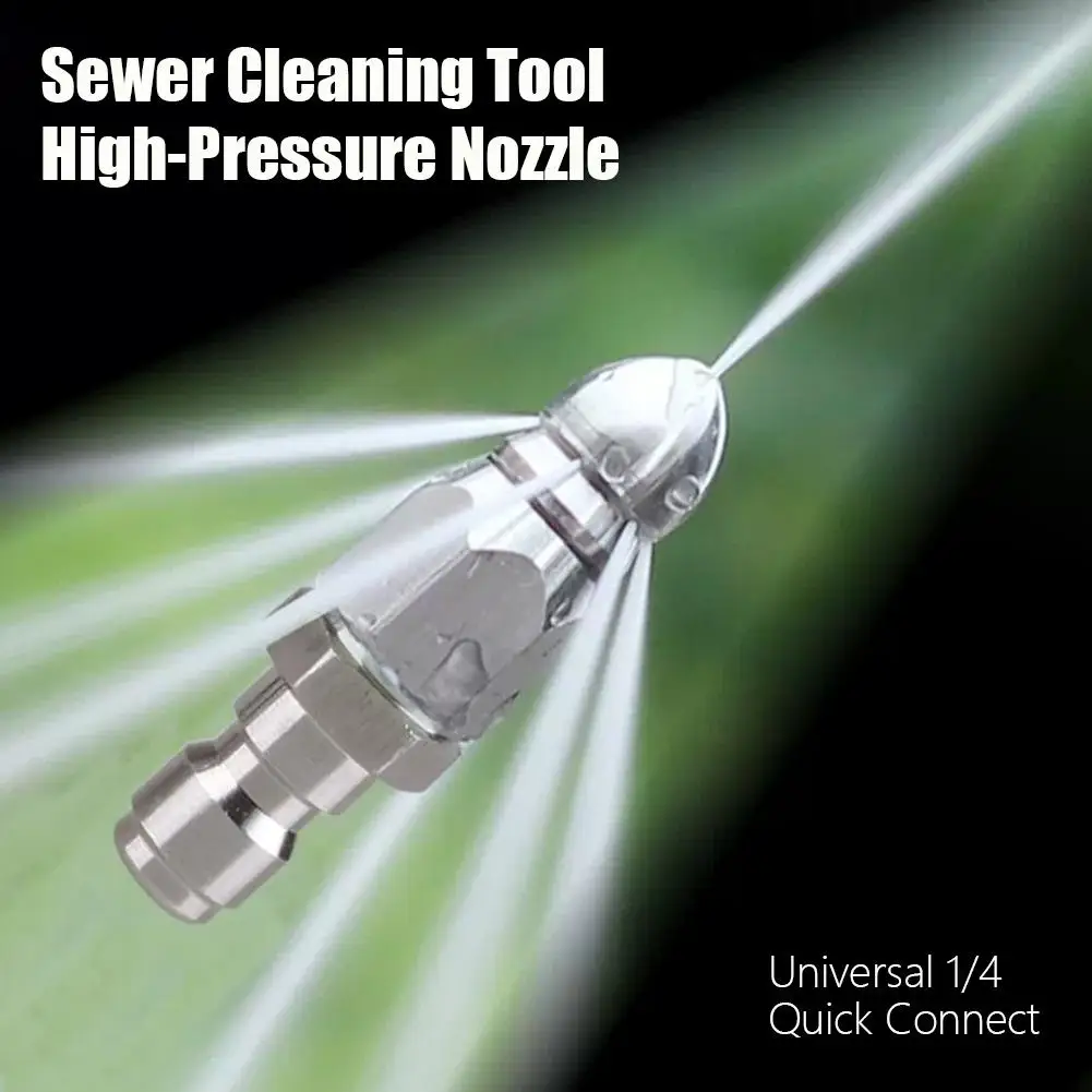 

Насадка для прочистки канализации высокого давления, быстросъемная насадка для мойки высокого давления 1/4 дюйма, насадка для прочистки стоков, шланг для прочистки канализации