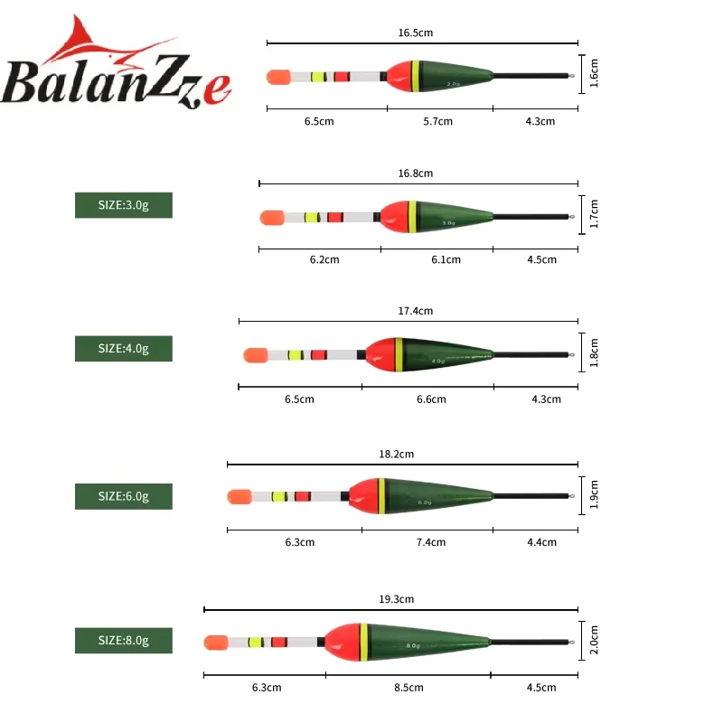 Balanzze Electronic fishing float Hairtail fish fishing kit Floats for fishing Vertical fish float outdoor fishing