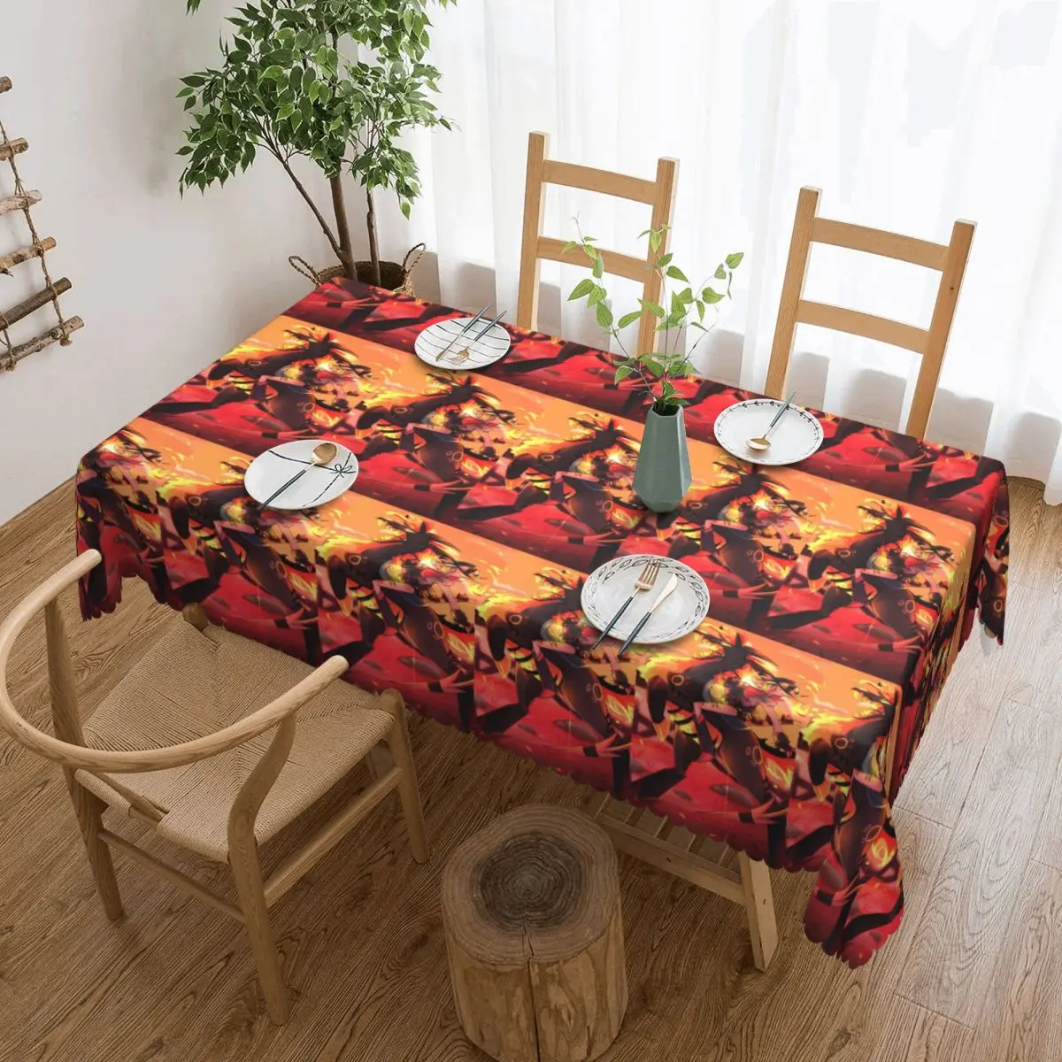 Anime Helluva Boss Striker Tablecloth Restaurant Kitchen Rectangular Tablecloth Festival Party Tablecloth Dining Table Cover