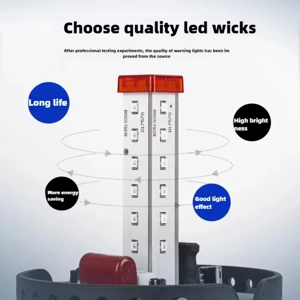 สามโหมดเสียงสามเปล่งแสงกระพริบเงาไฟเตือน 120dB ปริมาณปรับฐานแม่เหล็ก 12V 24V 220V