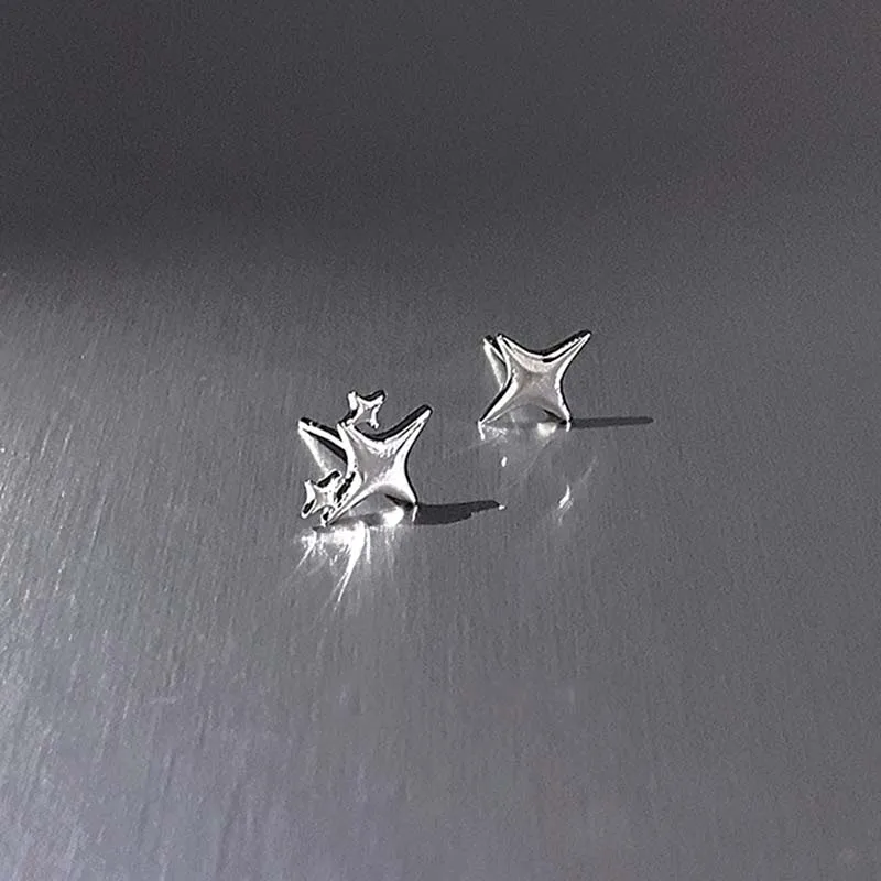 Hohle fünfeckige Ohrstecker im Y2K-Stil für Frauen, personalisierbar, Stern-Asterismus, runde Ohrschnalle, Metall-Accessoires, Modeschmuck – Detail 9