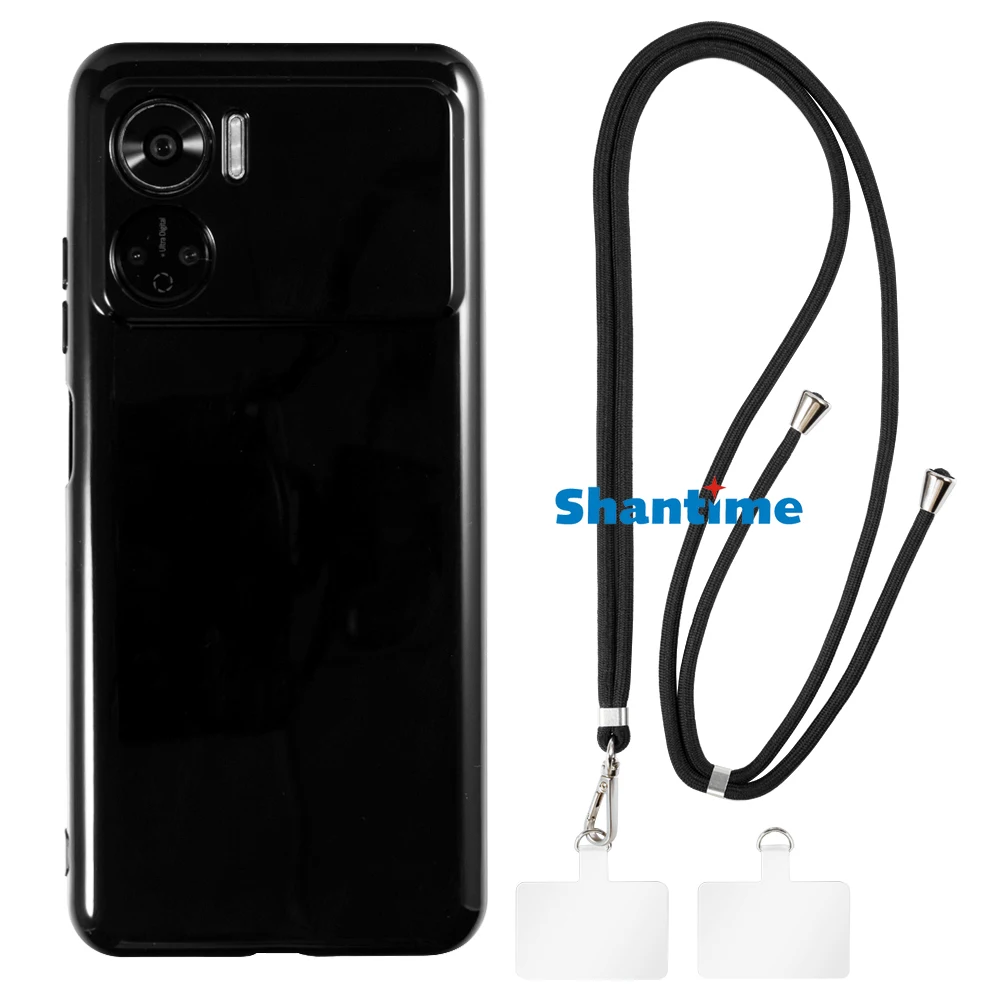 Suitable for Hotwav Note 12 Case + Ajustable Neck/Crossbody Lanyards and Spacers, Silicone TPU Cover with Soft