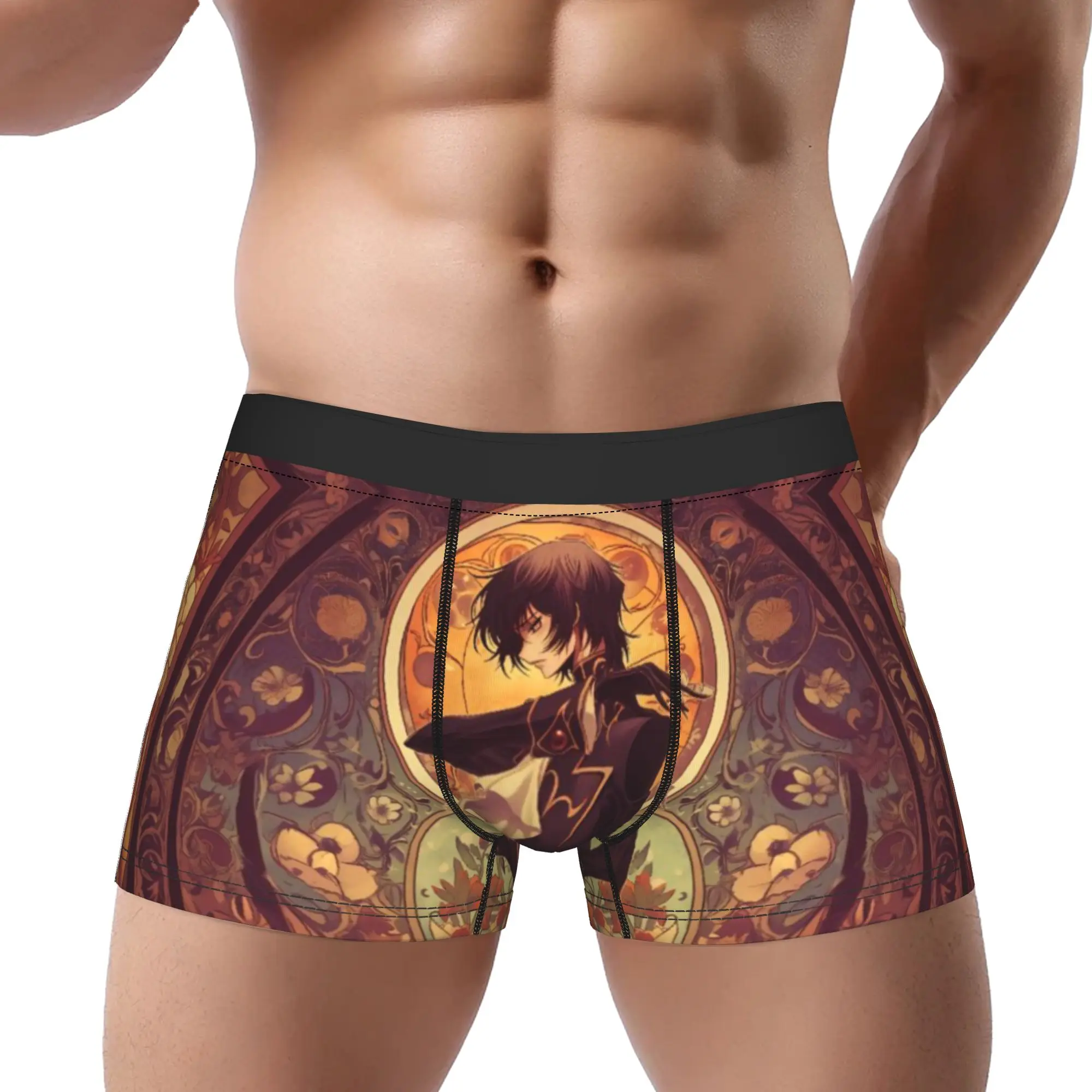 

Code Geass Underpants Breathbale Panties Men's Underwear Code Geass Comfortable Shorts Boxer Briefs