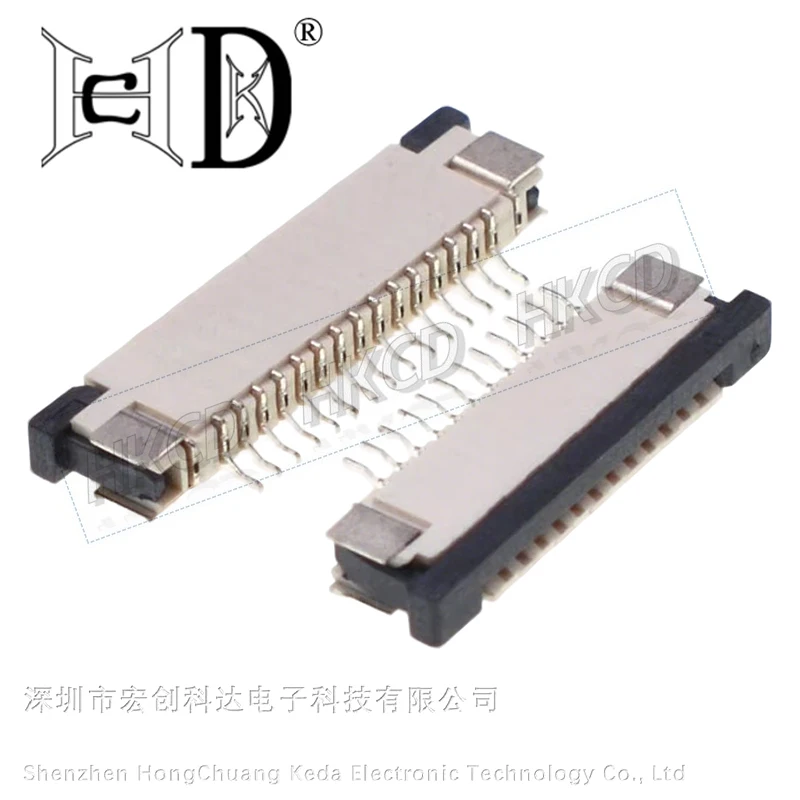 10PCS 1.0mm Pitch ZIF FPC Socket Connector, Pull-Up Type for LCD Screen,Arduino, Raspberry Pi (6/8/10/16/20/22/30/40 Pin Options