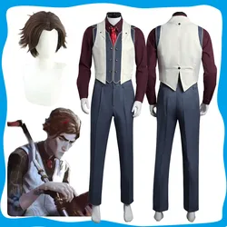 Anime Arcane LOL Viktor Cosplay Costume Shirt Vest Pnats Wig Outfits Fantasia Men Boys Halloween Carnival Party Disguise Clothes
