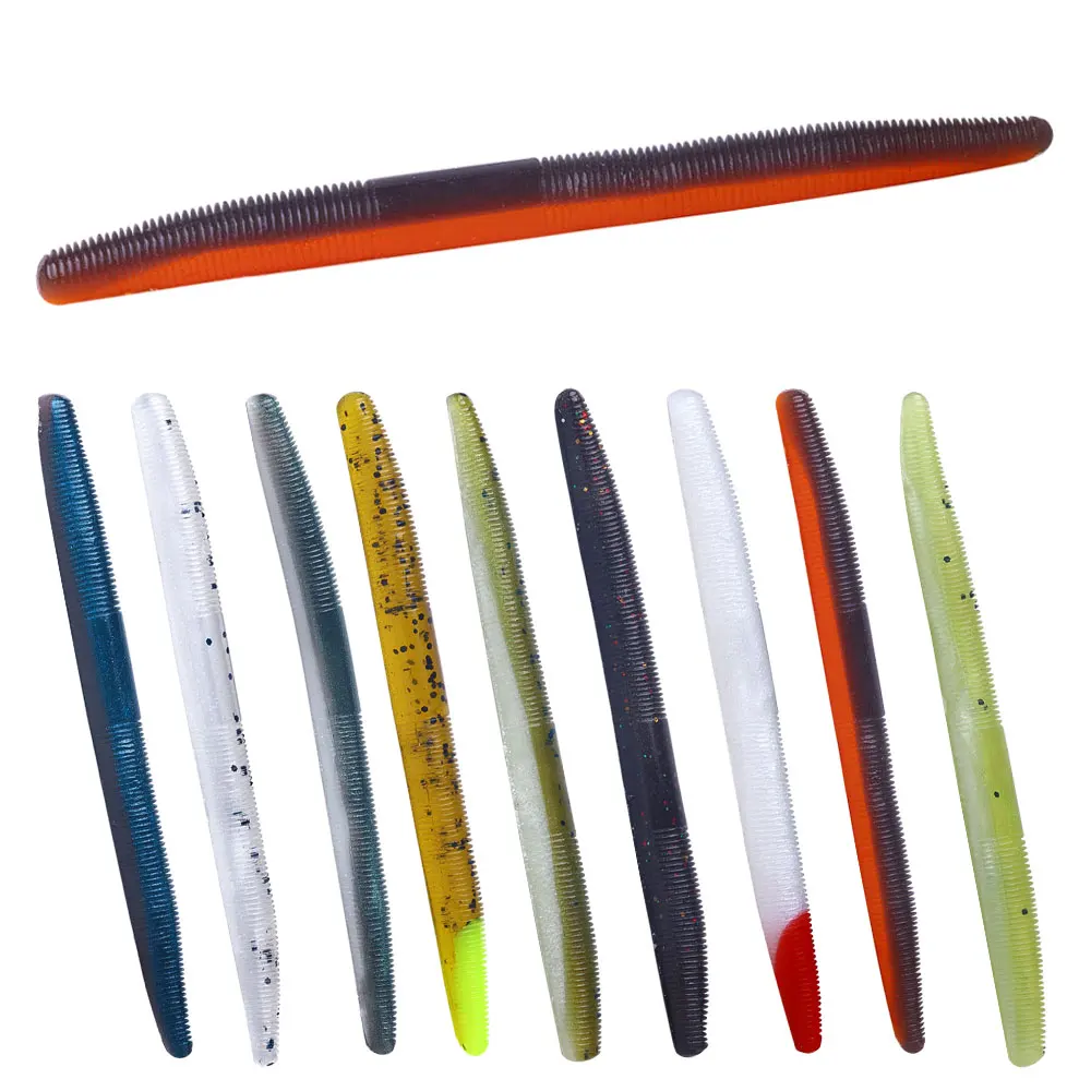 低音およびプレデター用のソフトプラスチックバイオニックイヤム、ワームベイト、リギングラバーベイト、11.5 cm、4.52