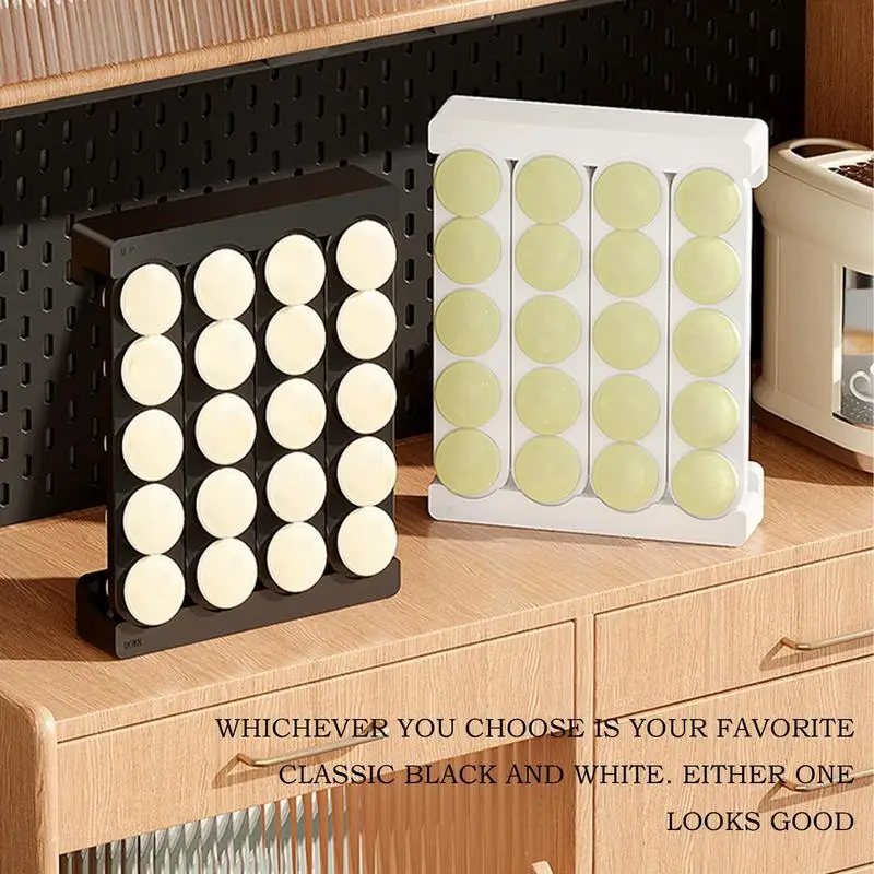 Coffee Pod Storage Rack Countertop Pod Holders Display Rack Flexible Organization Space-Saving 20 Capacity for Kitchens Coffee