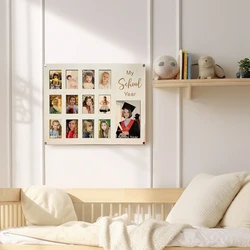1Pc School Years Photo Frame, Graduation School Picture Frame, Back To School Gift, Kindergarten To Senior 12 Grade